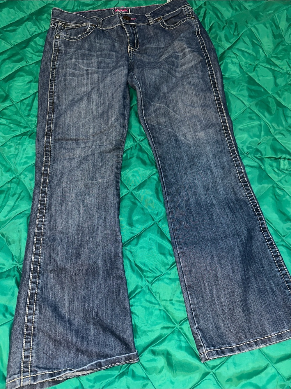 Wrangler Women's Flared Jeans in Blue Denim